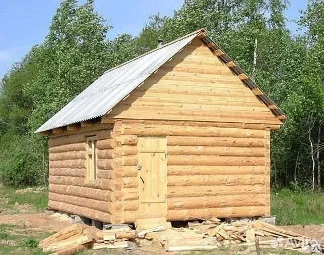 Сруб бани 6х5.5 из сосны,рубленная в лапу,полный к
