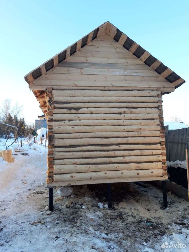 Сруб бани 6*3(кругляк) из ели, с доставкой и сборк — фото 5