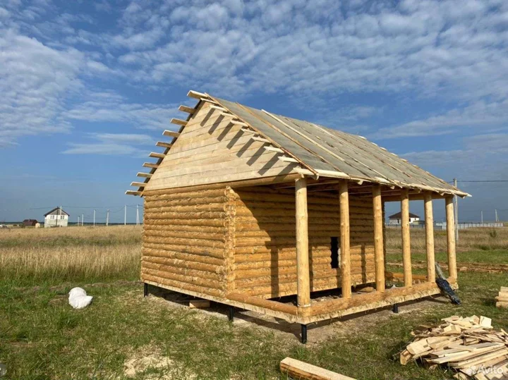 Сруб бани 4*6+2м из ели