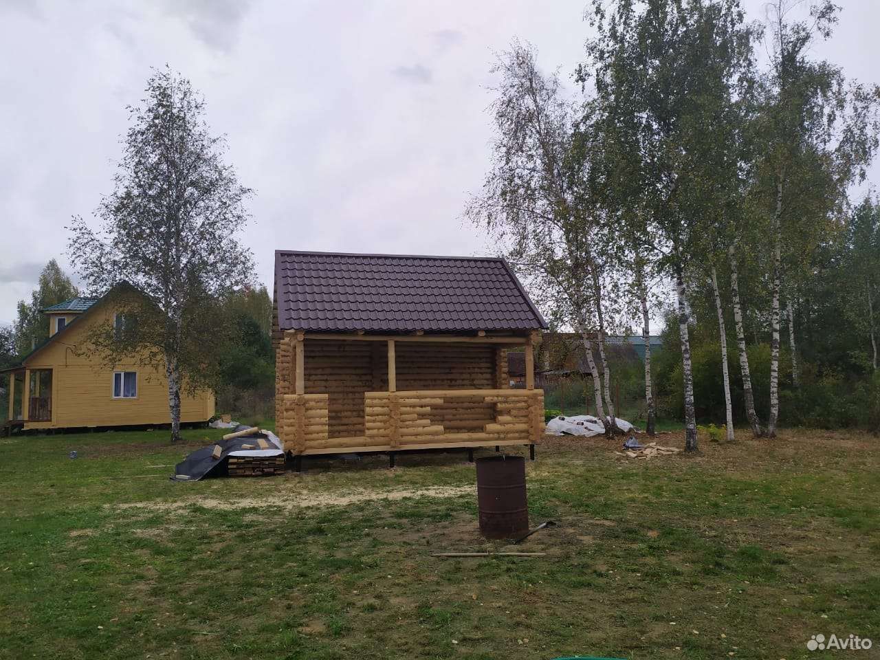 Сруб бани Чаша рубленное крыльцо — фото 2