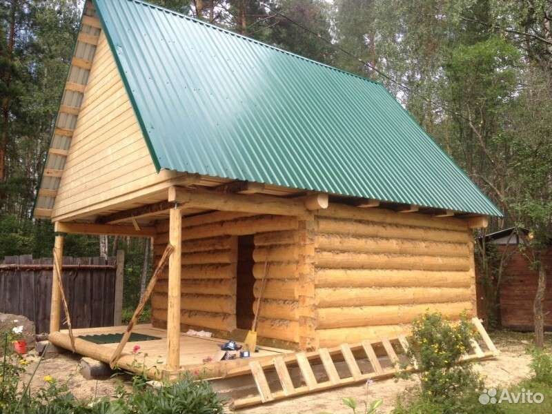 Сруб бани 4,5*5,5+2м терраса