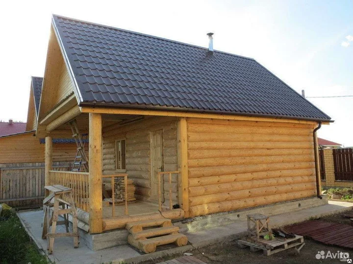 Сруб бани 6*3+2м терасса