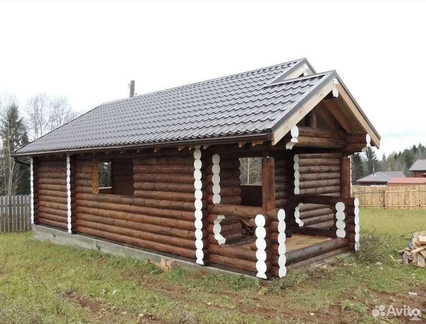 Сруб бани 6*9+рубленное крыльцо