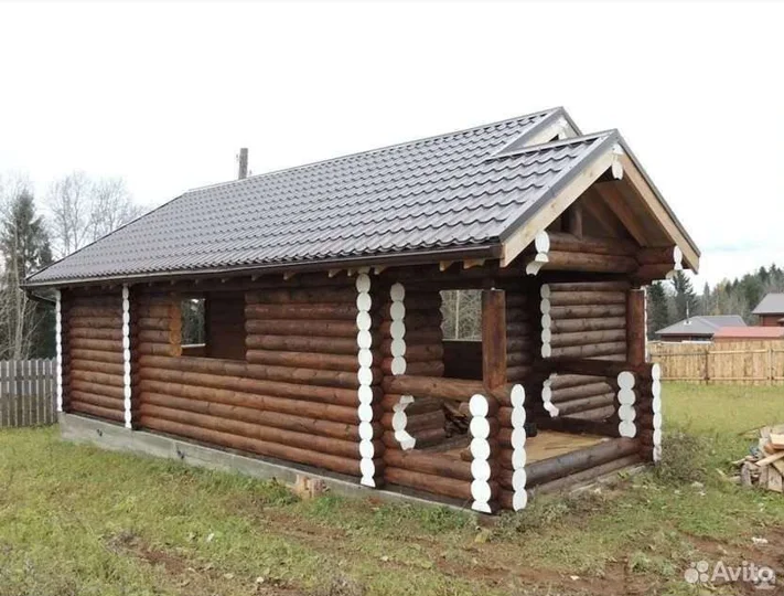 Сруб бани 6*9+рубленное крыльцо