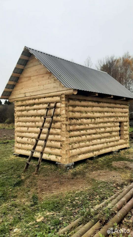 Сруб бани из хвойных пород 3*5