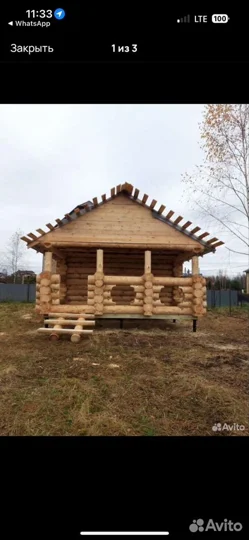 Сруб бани 5,5*5,5+2
