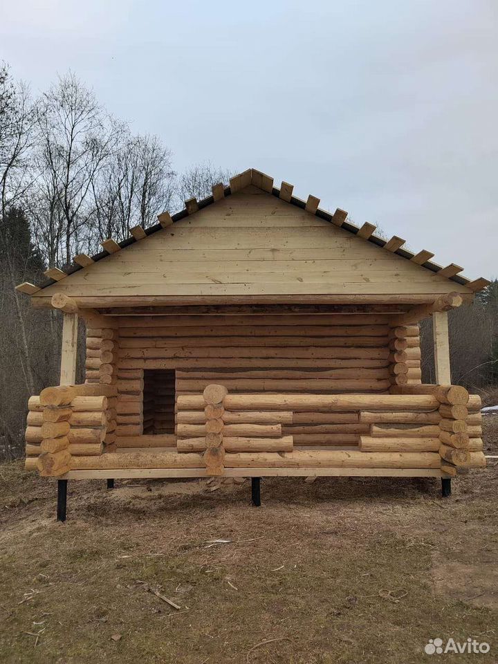 Сруб бани 5*3+2(рубленная) в чашу полный комплект