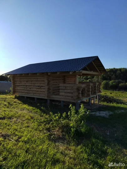 Сруб бани в чашу