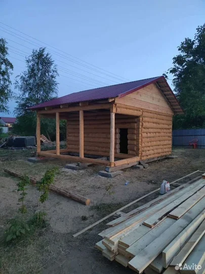 Сруб бани 5*4+2 в лапу полный комплект и сборка