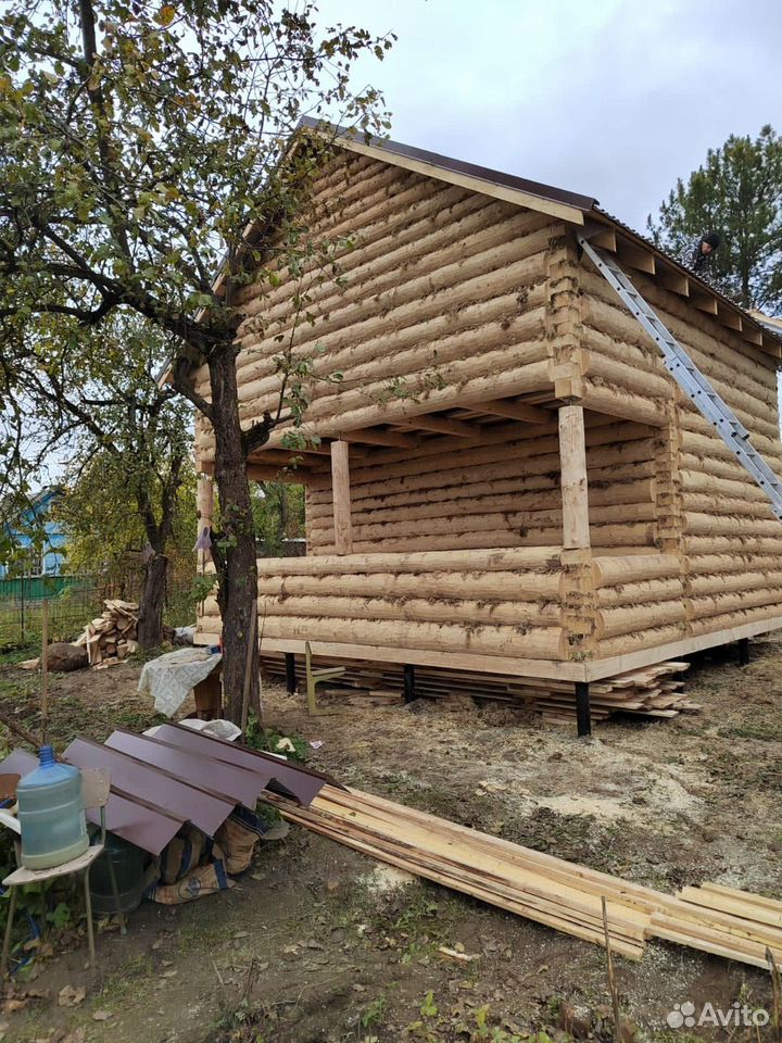 Сруб дома дачного 6*4+2 полтора этажа
