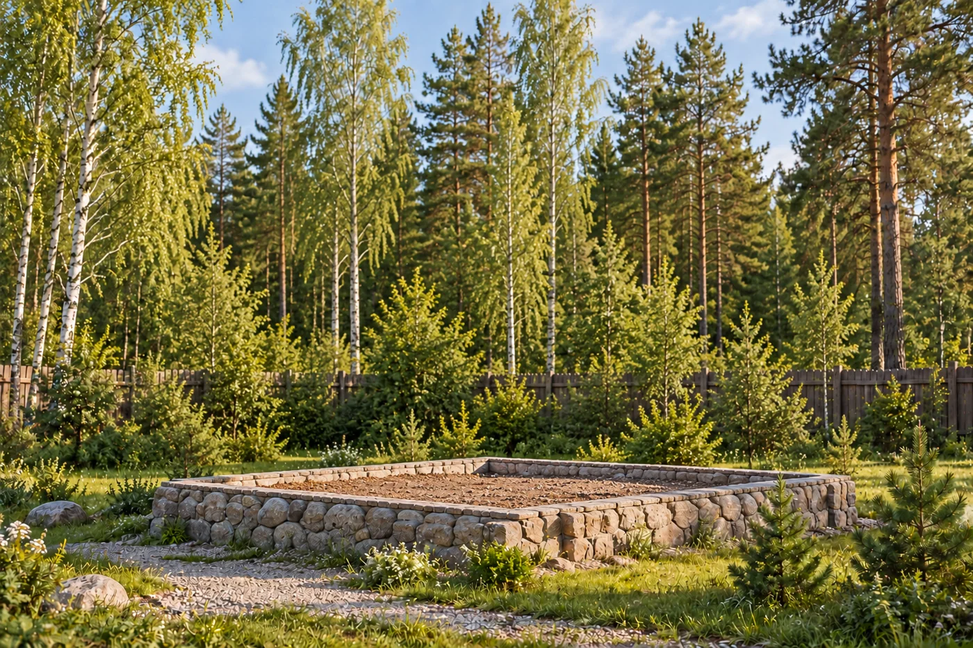 Иллюстрация: фундамент бани
